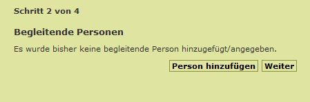 Das Bild zeigt die Angabe von begleitenden Personen.