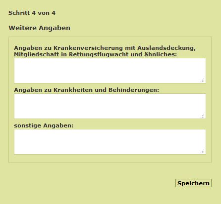 Das Bild zeigt die Angabe zur Krankenversicherung.