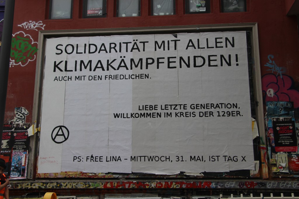 Lina E., Letzte Generation, Paragraf §129, Klimaaktivismus